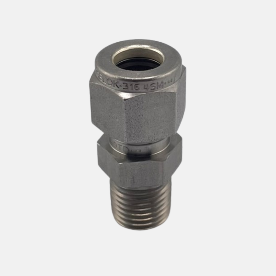 Swagelok SS-600-1-4 Male Connector, 3/8" Tube OD x 1/4" MNPT
