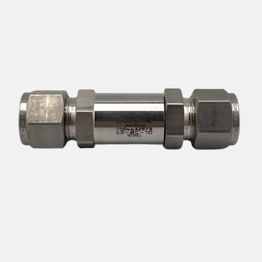 Swagelok SS-8C-10 Check Valve, 1/2" Tube, 10 psig